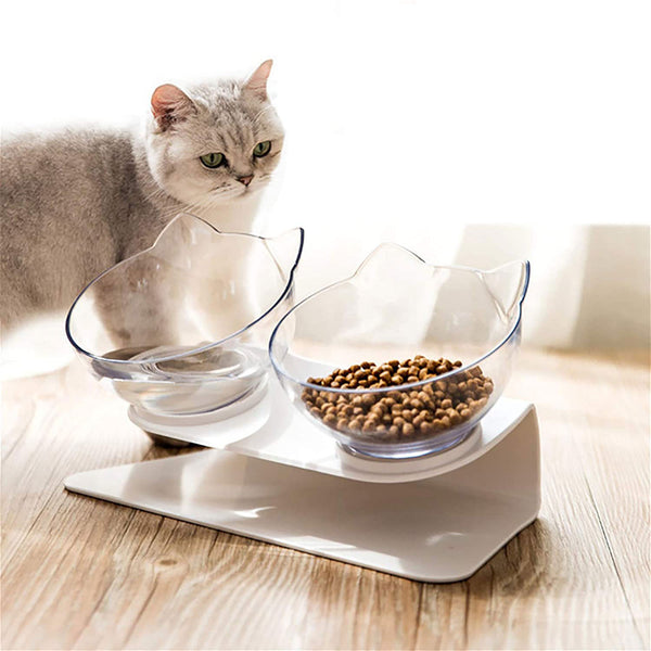 Comedero Elevado e Inclinado para Gatos