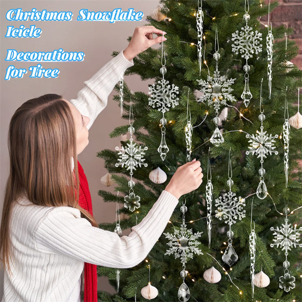 Carámbanos de Acrílico para el Árbol de Navidad, Pack de 10