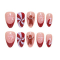 Uñas Postizas Navideñas Press-On, Caja de 24