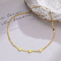 Stainless Steel Snake Chain Necklace with Stars