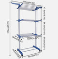 Tendedero Plegable de 3 Niveles con Ruedas y Alas