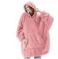 Oversize-Kuscheldecke mit Kapuze aus doppeltem Fleece
