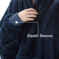 Oversize-Kuscheldecke mit Kapuze aus doppeltem Fleece