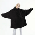 Oversize-Kuscheldecke mit Kapuze aus doppeltem Fleece