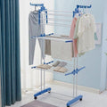 Tendedero Plegable de 3 Niveles con Ruedas y Alas