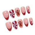 Uñas Postizas Navideñas Press-On, Caja de 24
